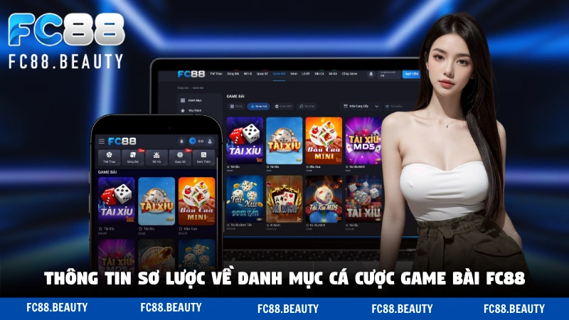 Thông tin sơ lược về danh mục cá cược game bài FC88 