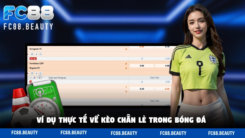 Ví dụ thực tế về kèo chẵn lẻ trong bóng đá