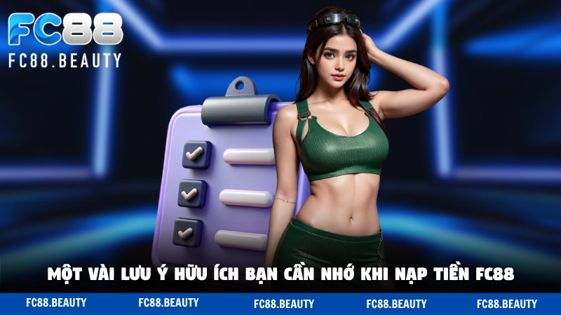Một vài lưu ý hữu ích bạn cần nhớ khi nạp tiền FC88