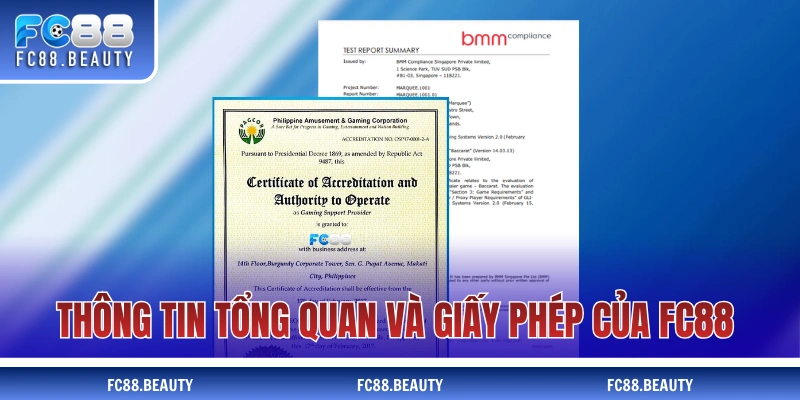 Thông tin tổng quan và giấy phép của FC88
